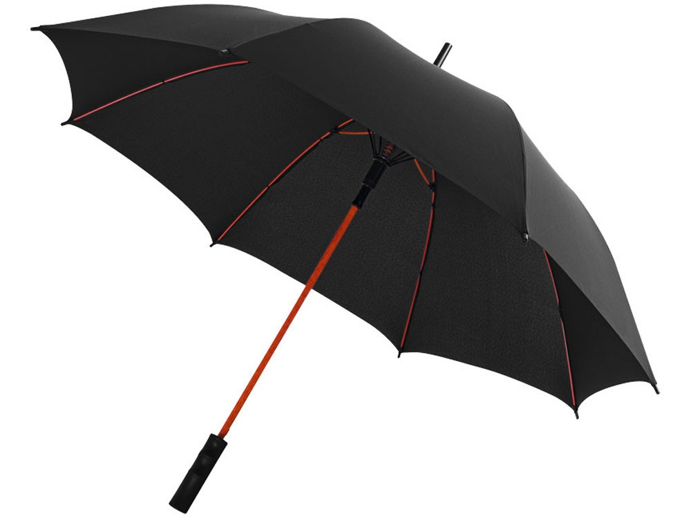 Зонт трость Spark полуавтомат 23, черный/красный (артикул 10908701) - фото 1 - id-p65807349