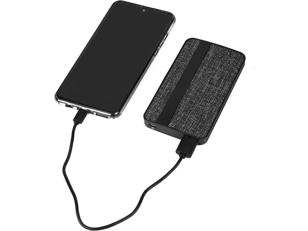 Зарядное устройство из ткани, 4000 mAh, черный (артикул 12372100) - фото 2 - id-p65813404