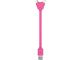 USB-переходник XOOPAR Y CABLE, розовый (артикул 965409)