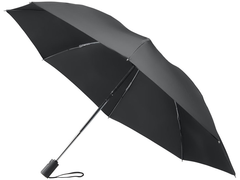 Зонт складной полуавтомат, черный (артикул 10913200) - фото 1 - id-p65817699