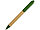 Ручка картонная пластиковая шариковая Эко 2.0, бежевый/зеленый (артикул 18380.03), фото 2