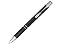 Кнопочная шариковая ручка Moneta из анодированного алюминия, синие чернила, черный (артикул 10716300)
