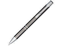 Кнопочная шариковая ручка Moneta из анодированного алюминия, синие чернила, серый (артикул 10716303)