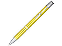 Кнопочная шариковая ручка Moneta из анодированного алюминия, синие чернила, желтый (артикул 10716307)