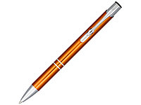 Кнопочная шариковая ручка Moneta из анодированного алюминия, синие чернила, оранжевый (артикул 10716308)