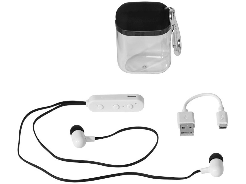 Наушники с функцией Bluetooth® с чехлом с карабином, черный (артикул 13423900), фото 1