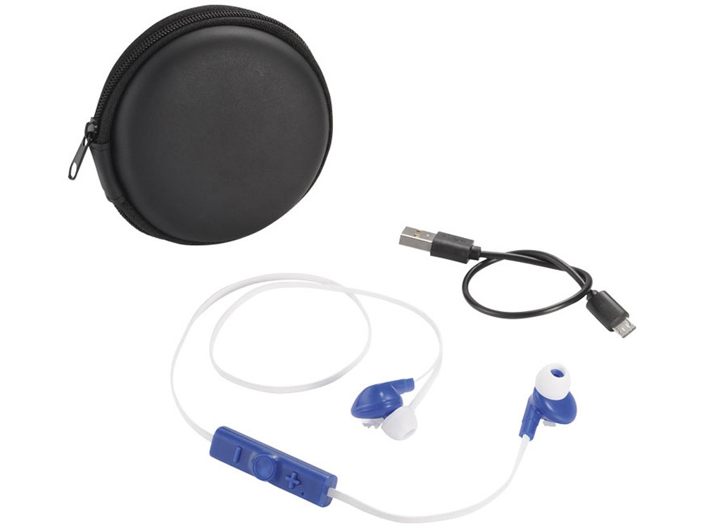Sonic наушники с Bluetooth® в переносном футляре, белый/ярко-синий/черный (артикул 12394202)