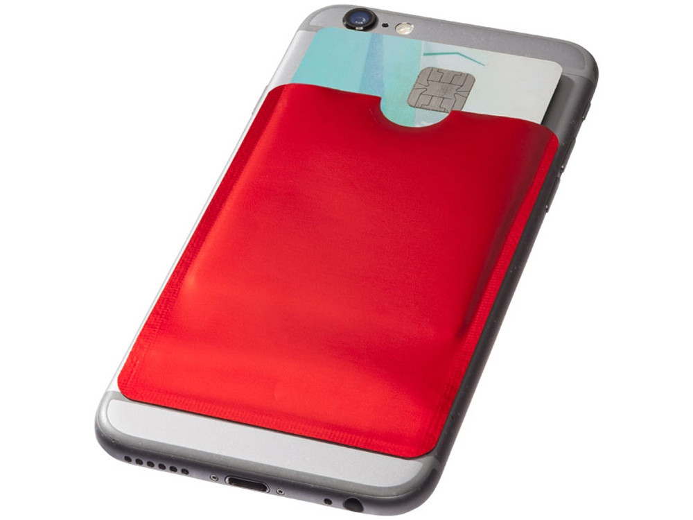 Бумажник для карт с RFID-чипом для смартфона, красный (артикул 13424602)