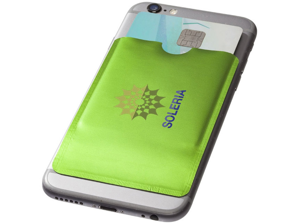 Бумажник для карт с RFID-чипом для смартфона, лайм (артикул 13424604) - фото 5 - id-p65813470