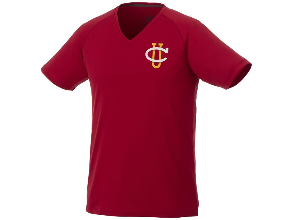 Модная мужская футболка Amery с коротким рукавом и V-образным вырезом, красный (артикул 3902525S) - фото 4 - id-p65823278