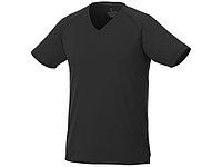 Модная мужская футболка Amery с коротким рукавом и V-образным вырезом, черный (артикул 3902599XS)