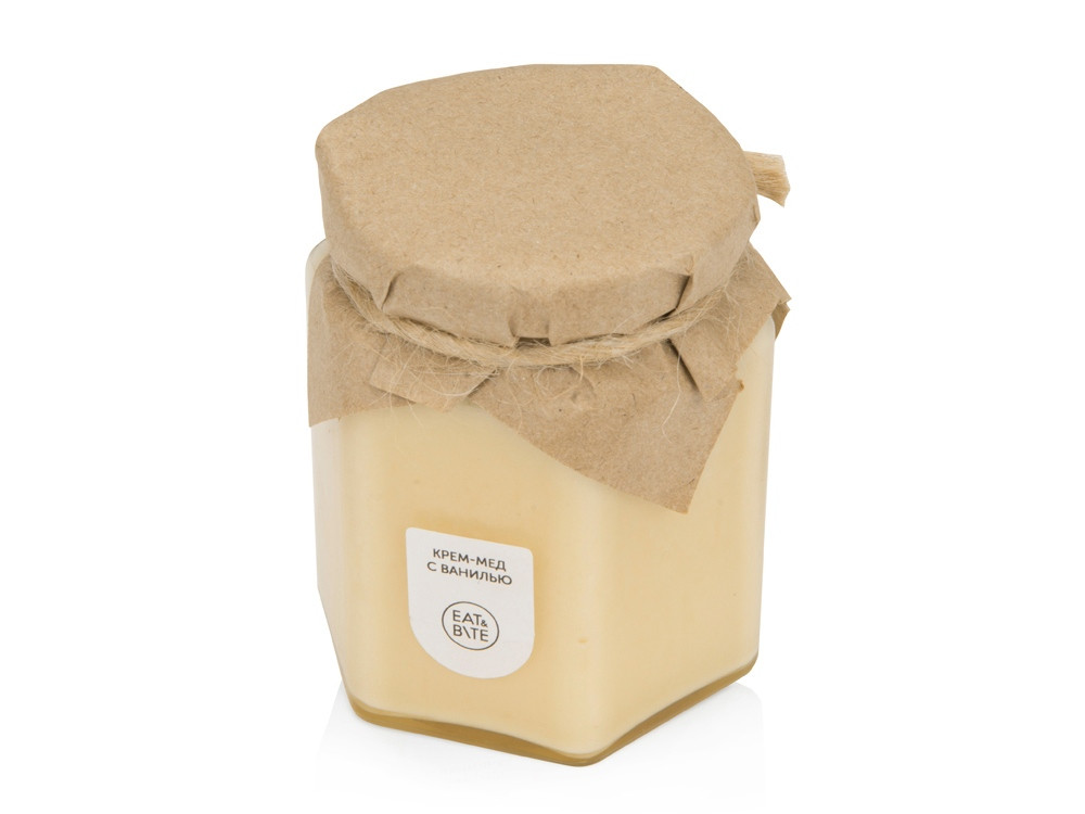 Крем-мёд с ванилью 250 в шестигранной банке (артикул 14773) - фото 1 - id-p65819302