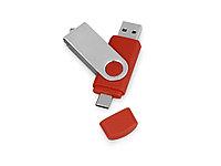 USB3.0/USB Type-C флешка на 16 Гб Квебек C, красный (артикул 6202.01.16)