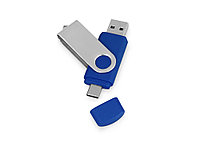 USB3.0/USB Type-C флешка на 16 Гб Квебек C, синий (артикул 6202.02.16)