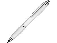 Ручка пластиковая шариковая Nash, белый, синие чернила (артикул 10707800)