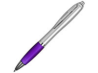 Ручка шариковая Nash, пурпурный/серебристый, черные чернила (артикул 10635502)