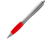 Ручка шариковая Nash, красный/серебристый, черные чернила (артикул 10635503)