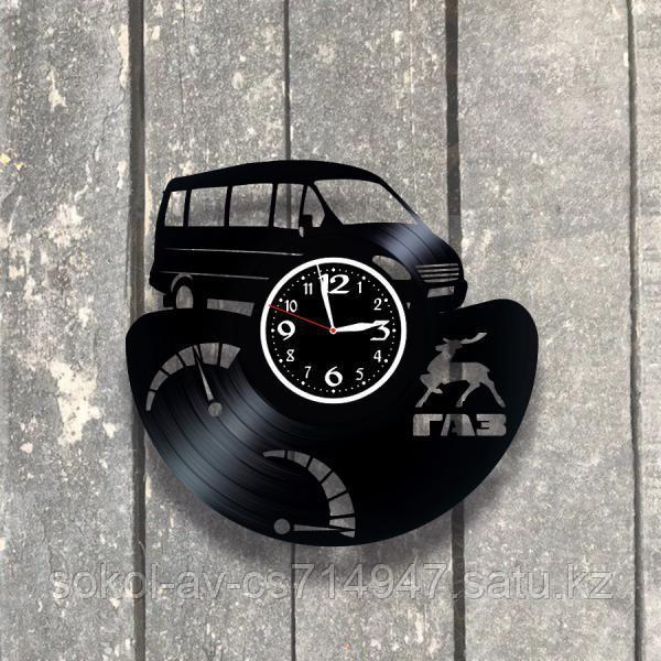 Настенные часы из пластинки автомобиль ГАЗ ГАЗель, подарок фантам, любителям, владельцам, 0533
