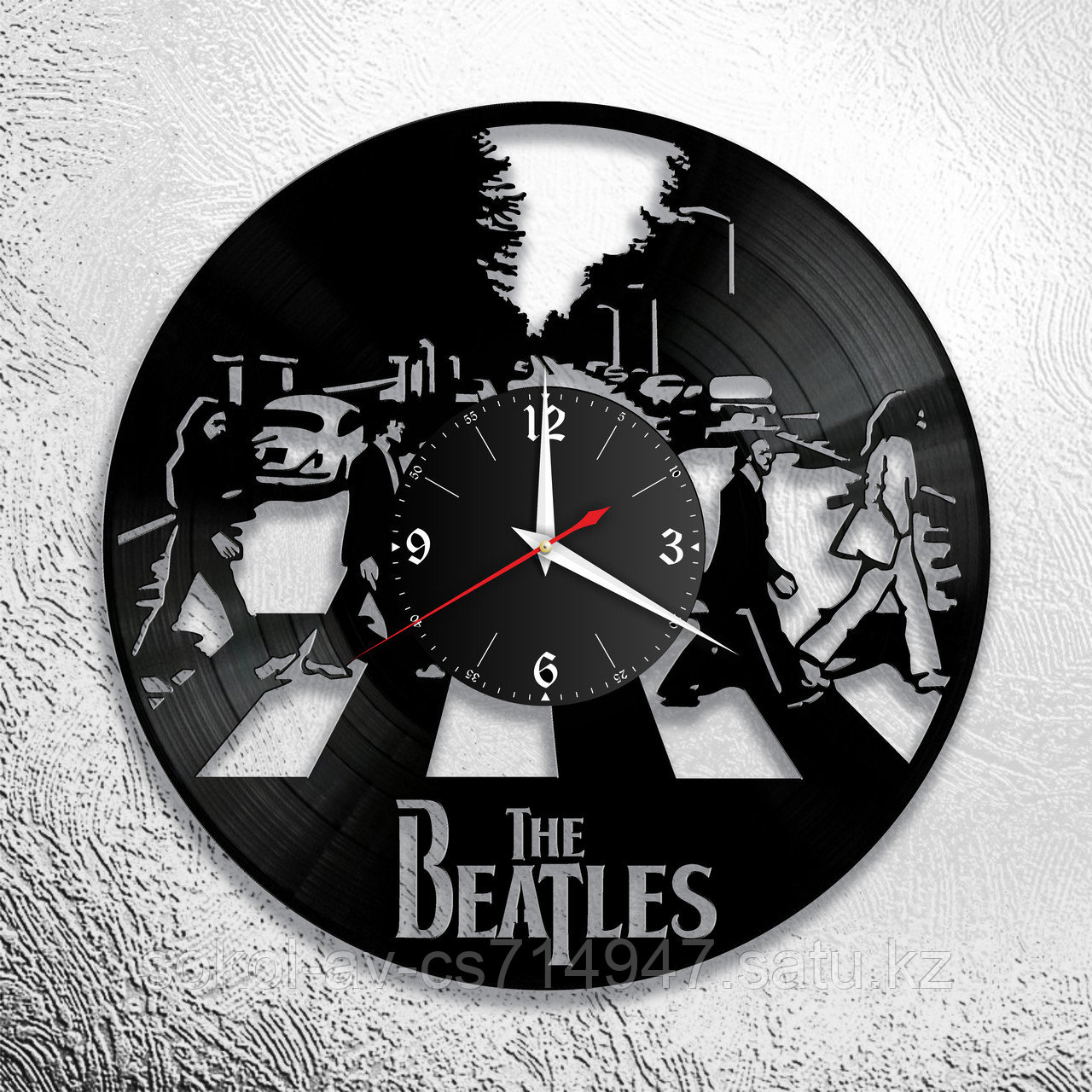 Настенные часы из пластинки, The Beatles Битлз, подарок фанатам, любителям, 0642