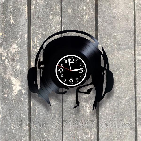 Настенные часы из пластинки, Music, подарок меломанам, любителям музыки, 0559