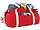 Хлопковая сумка Barrel Duffel, красный/бежевый (артикул 12019502), фото 3