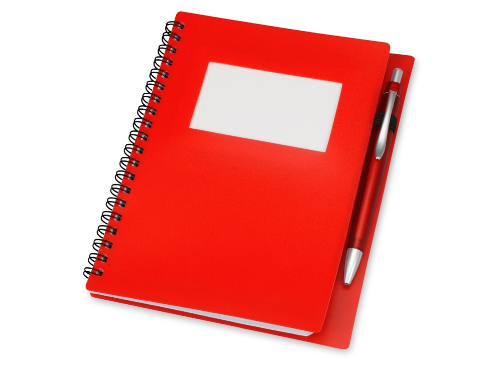Блокнот Контакт с ручкой, красный (артикул 413501), фото 1
