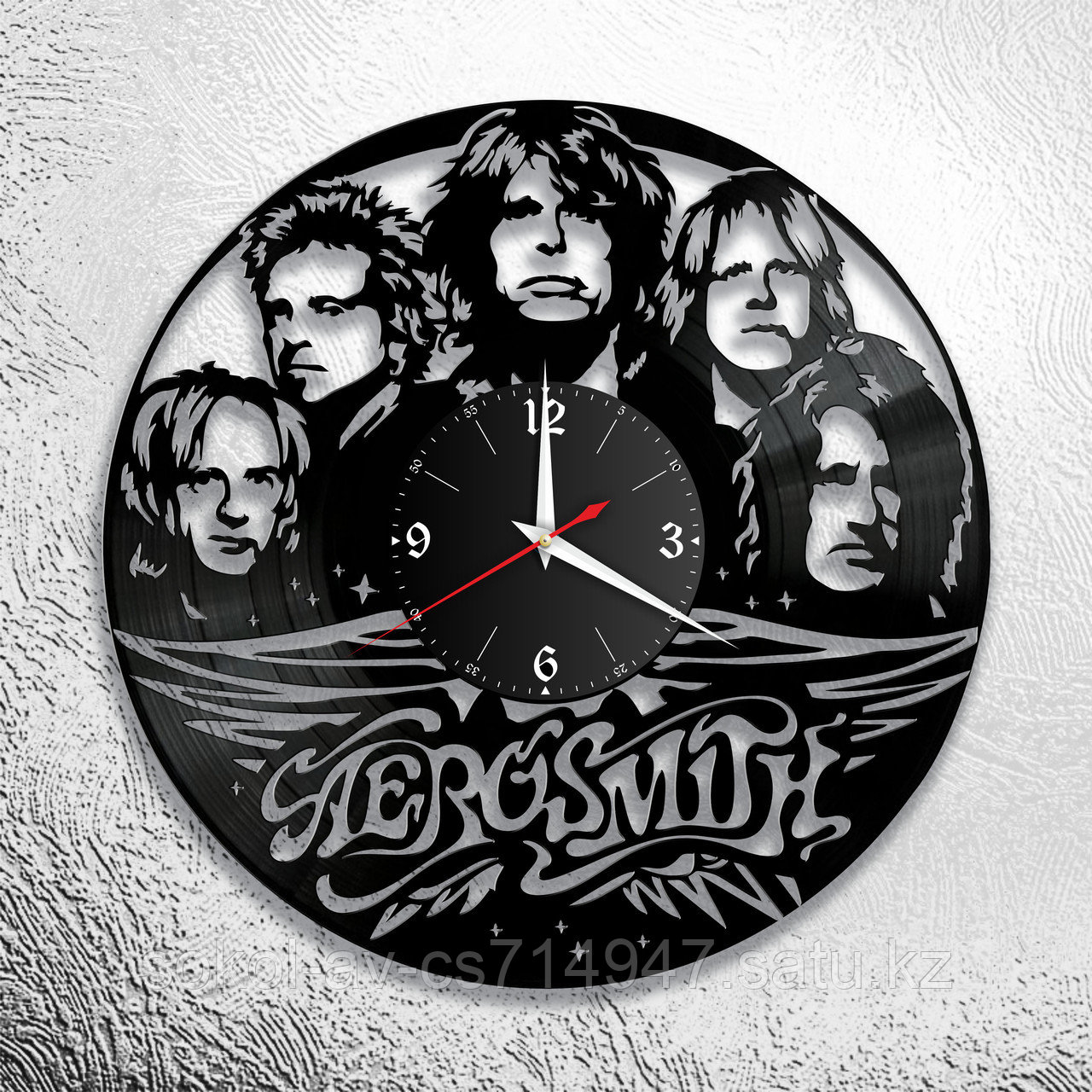 Настенные часы из пластинки, группа Aerosmith, подарок фанатам, любителям, 0638