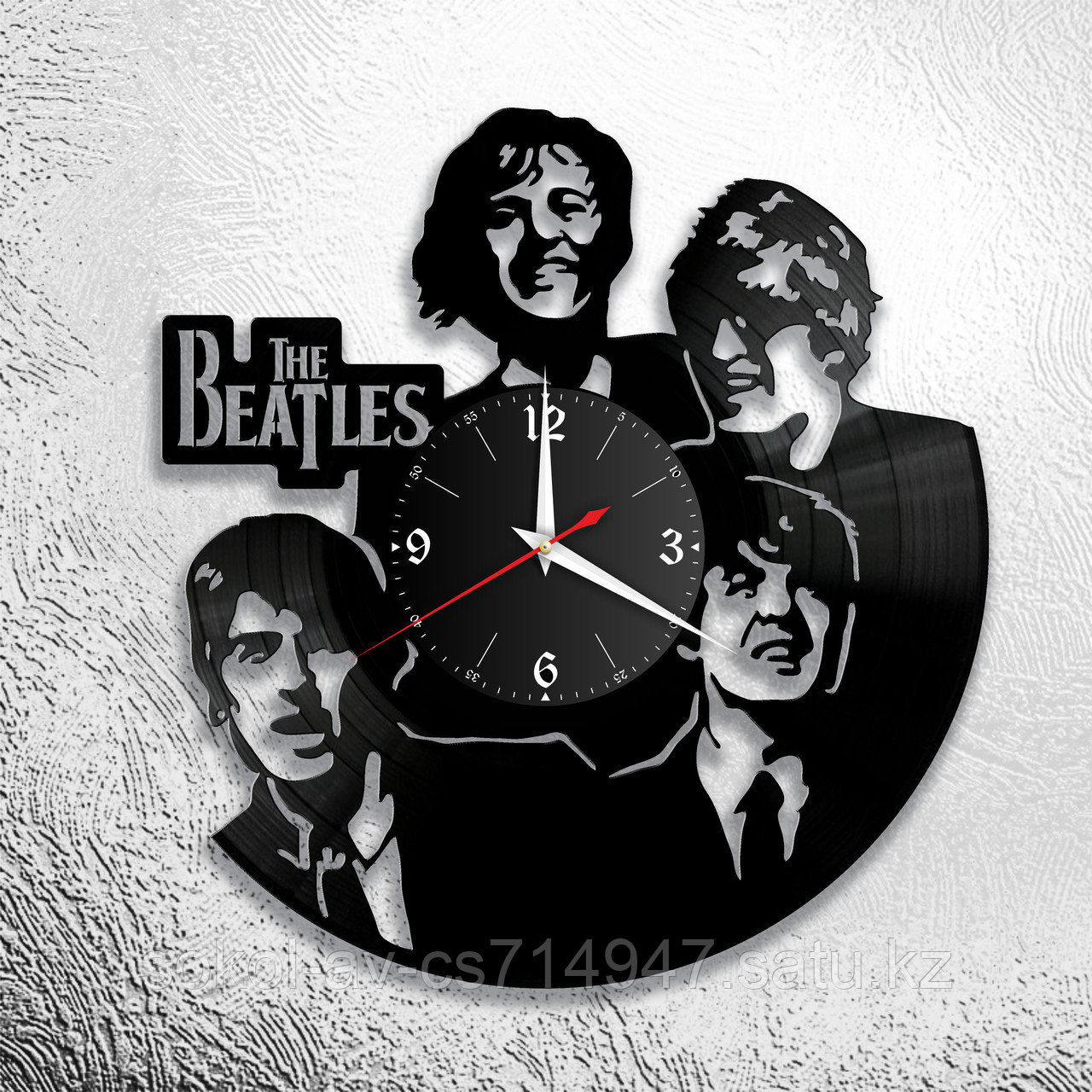 Настенные часы из пластинки, The Beatles Битлз, подарок фанатам, любителям, 0643