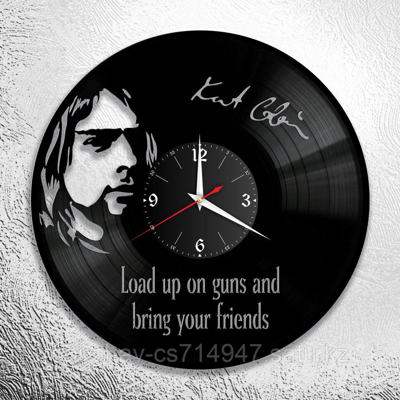Часы из пластинки, группа Nirvana Kurt Cobain Нирвана Курт Кобейн , подарок фанатам, любителям, 0696
