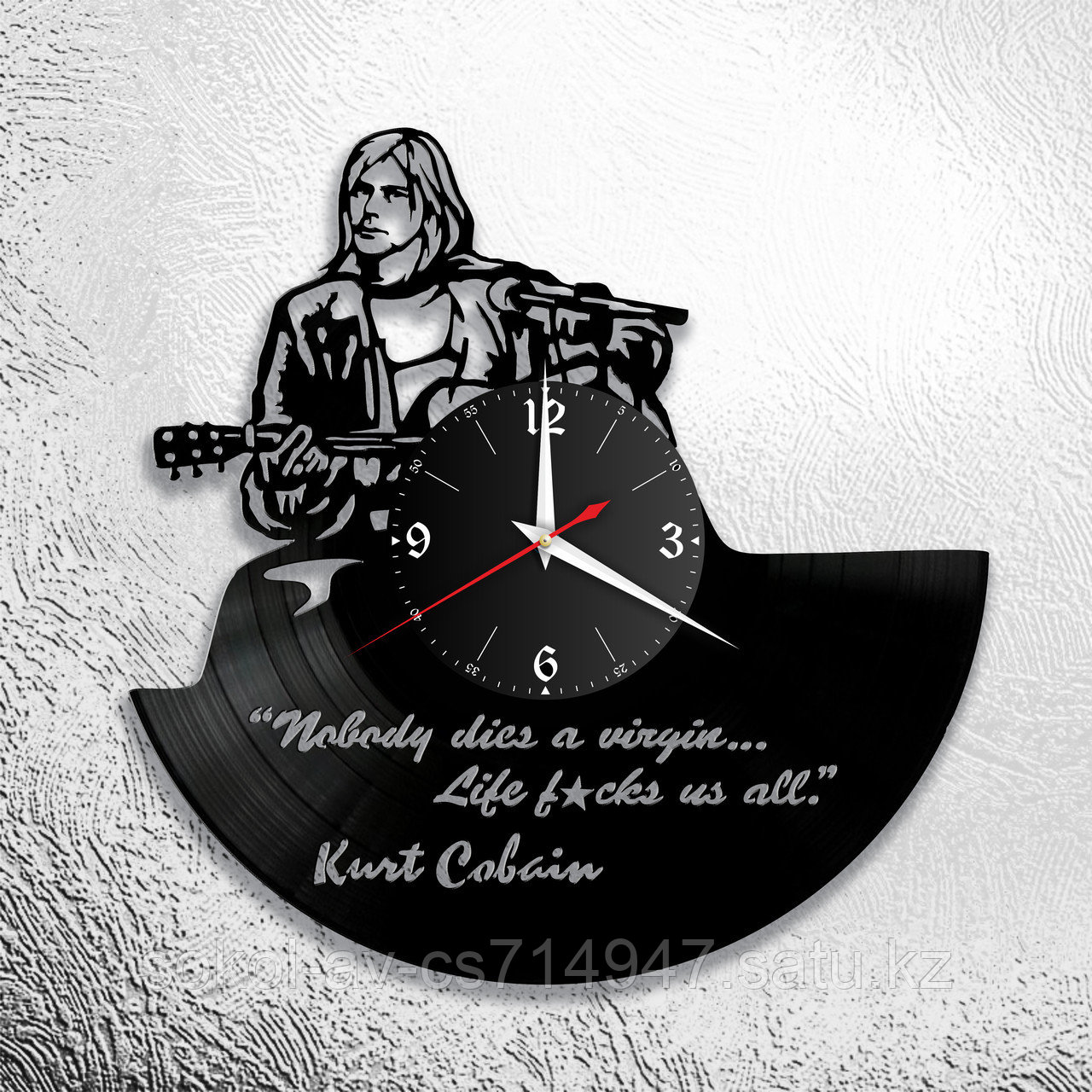Часы из пластинки, группа Nirvana Kurt Cobain Нирвана Курт Кобейн , подарок фанатам, любителям, 0697