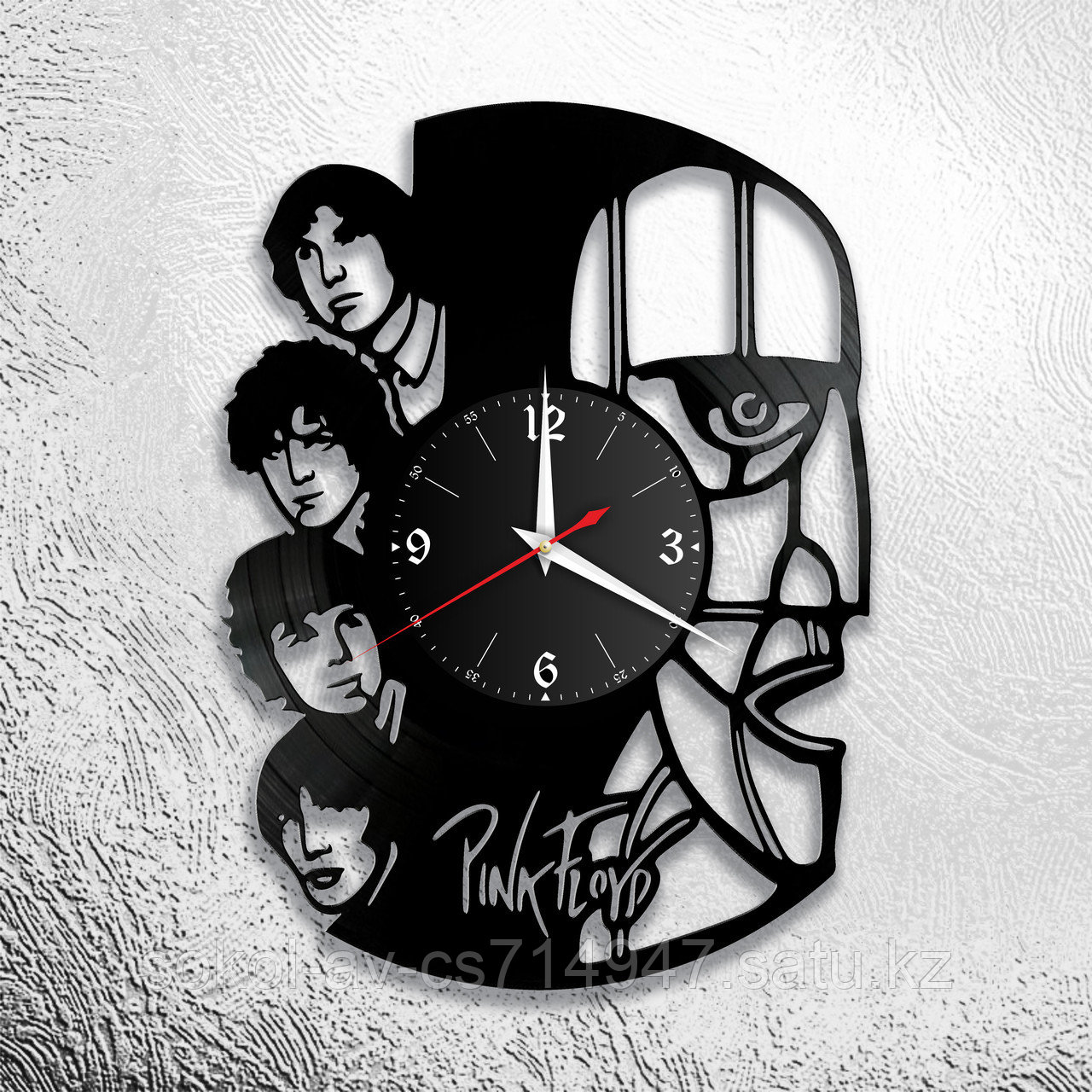 Настенные часы из пластинки, группа Pink Floyd, подарок фанатам, любителям, 0699