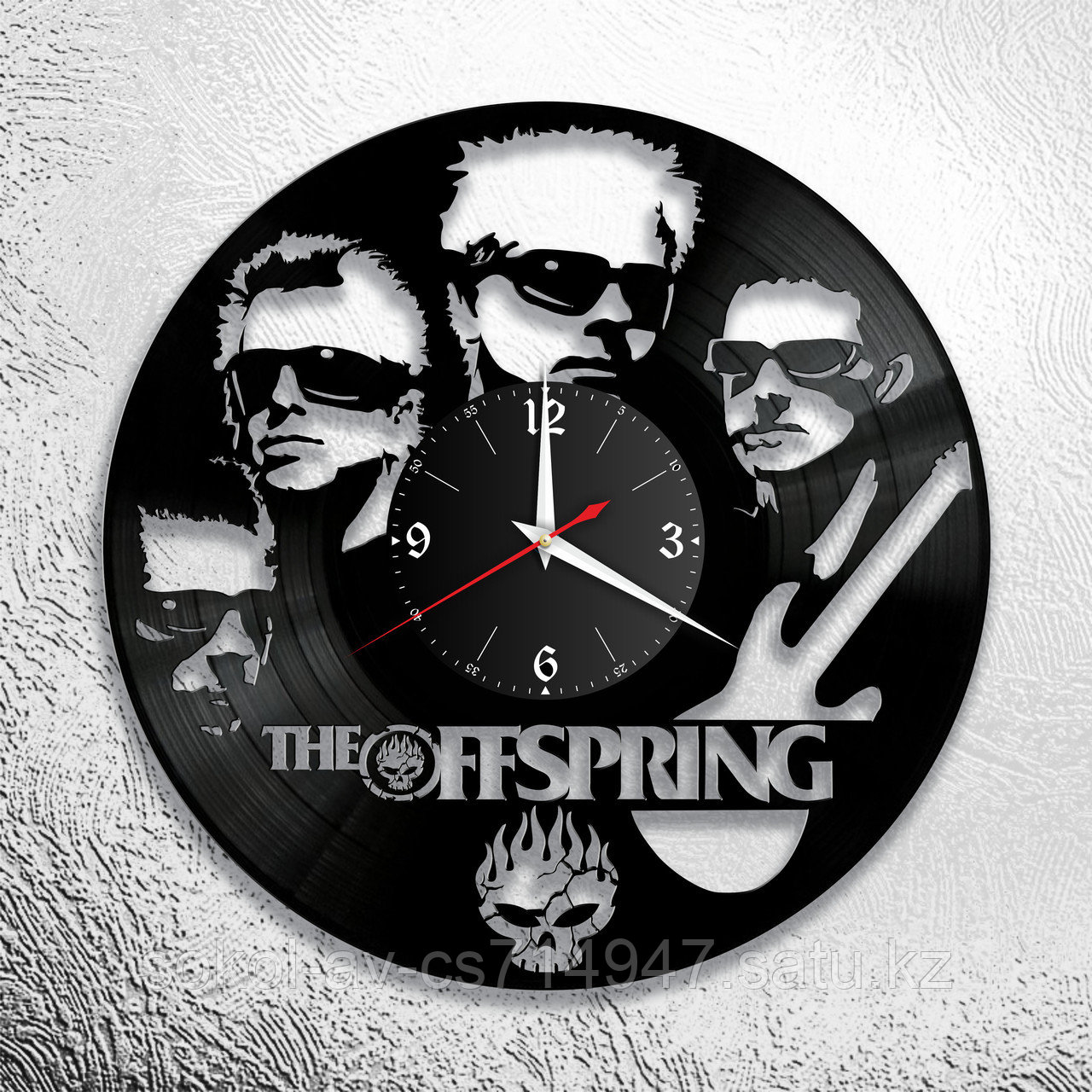 Настенные часы из пластинки, группа The Offspring, подарок фанатам, любителям, 0731