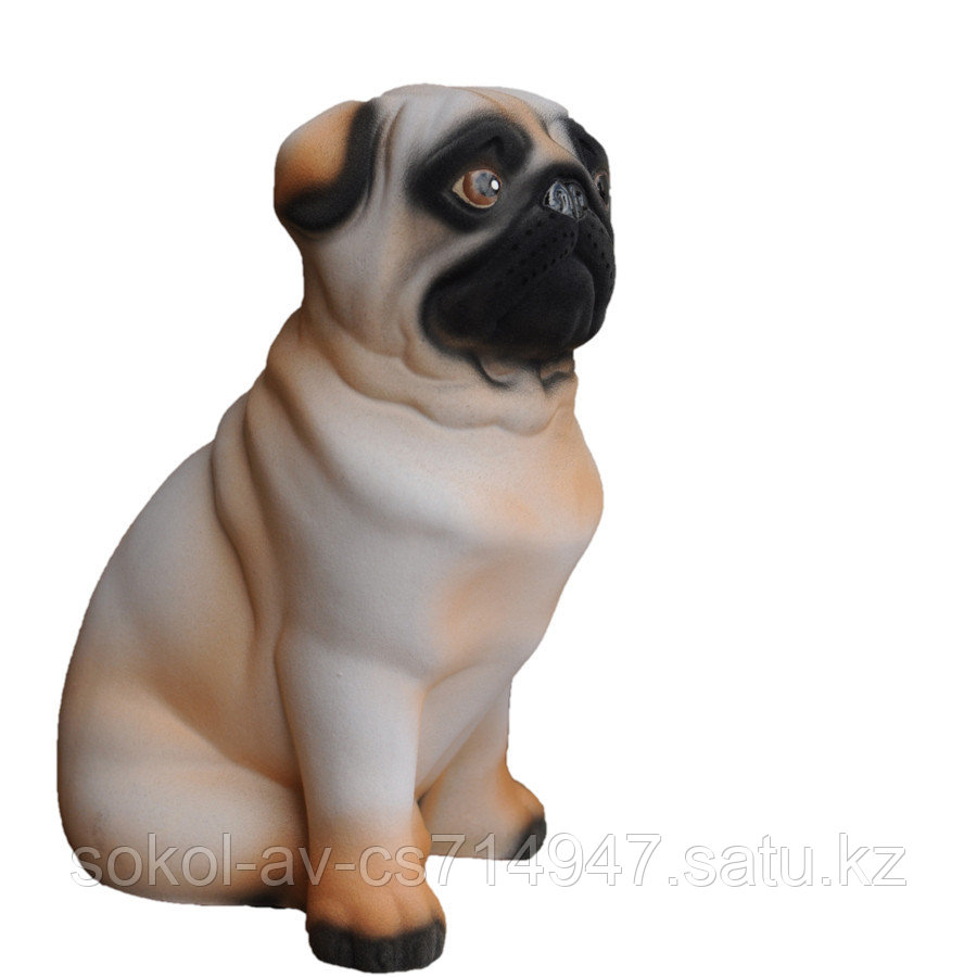 Копилка / статуэтка, керамическая собака Мопс, 28*24*16 см