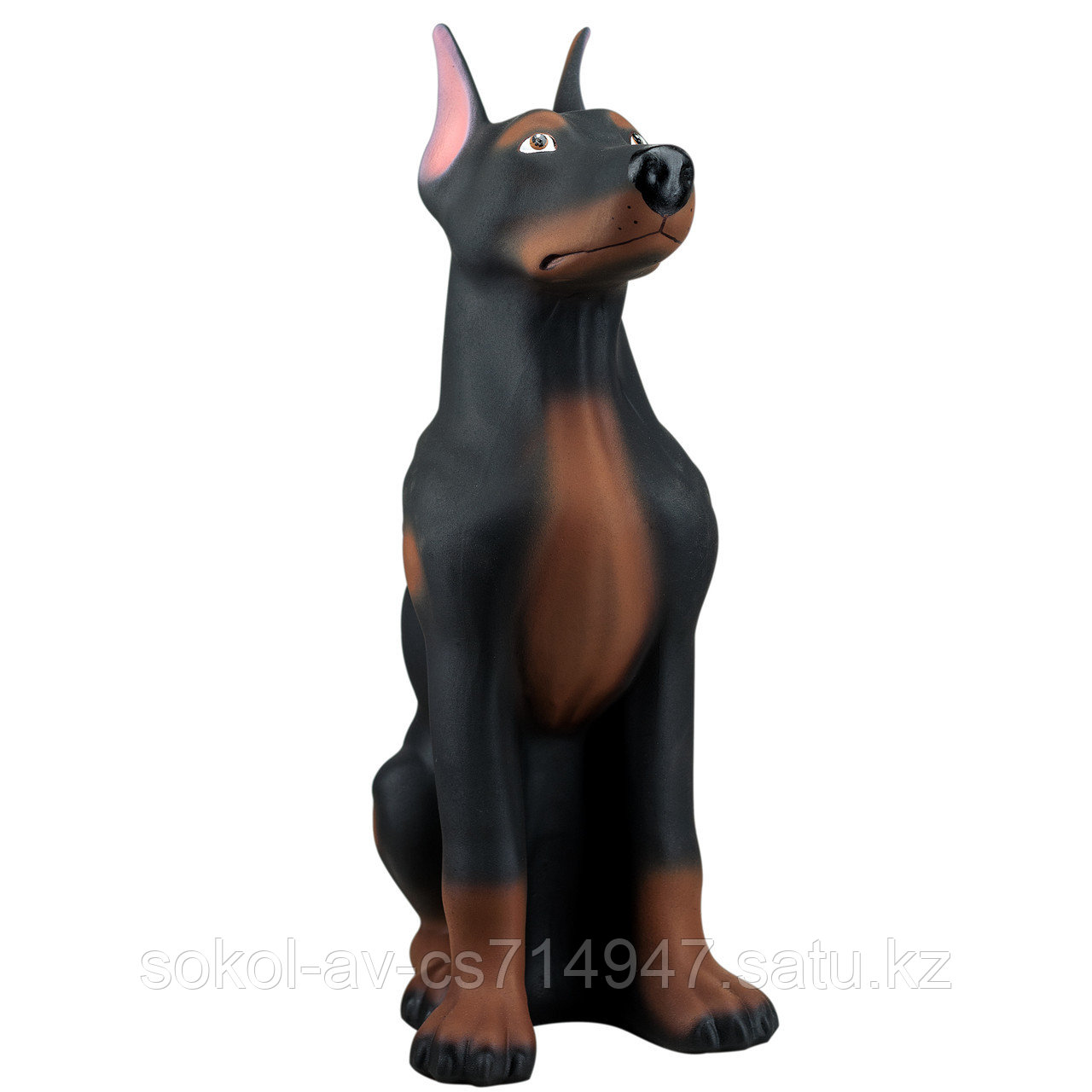 Копилка / статуэтка, керамическая собака Доберман, 43*26*16 см