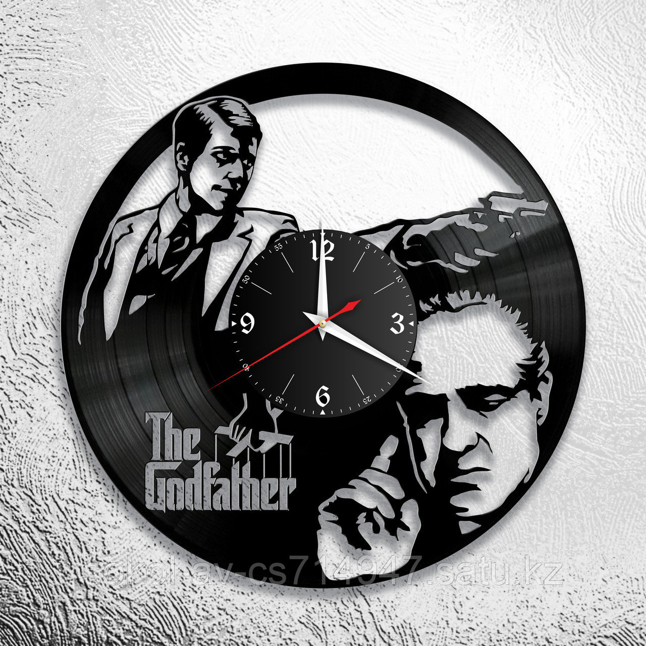 Настенные часы из пластинки The Godfather Крестный отец, подарок в стиле мафии фанатам, любителям, 0882