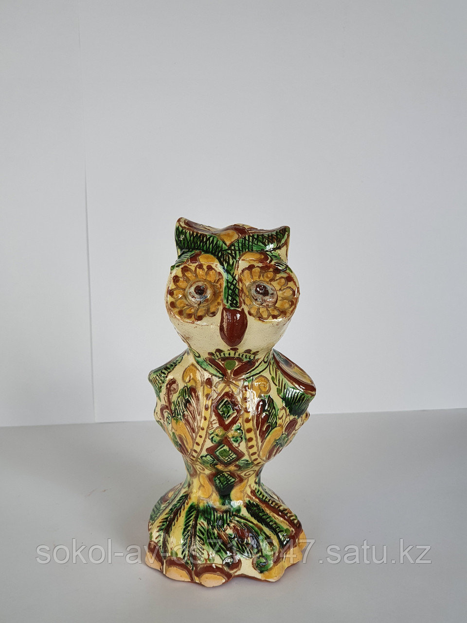 Статуэтка Hand Made Косовская керамика, ручная роспись, Сова, 15 х 19 см