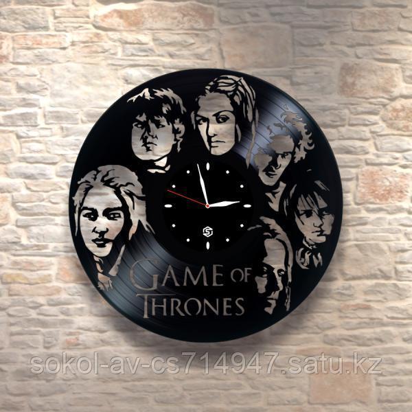 Настенные часы из пластинки Игра престолов Game of Thrones подарок фанатам, любителям 0064