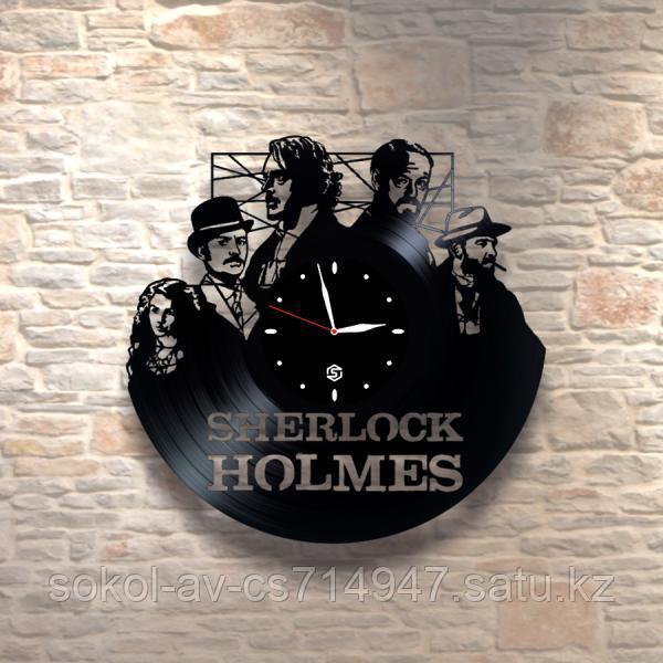 Настенные часы из пластинки, Sherlock Holmes, подарок фанатам, любителям, 0305
