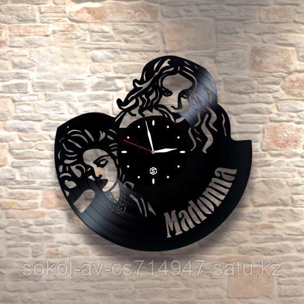 Настенные часы из пластинки, певица Madonna Мадонна, подарок фанатам, любителям, 0447