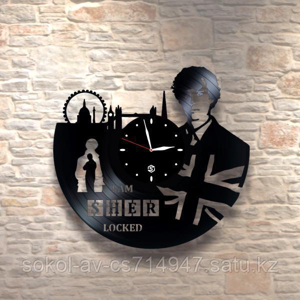 Настенные часы из пластинки I am sherlocked Шерлок, подарок фанатам, любителям, 0020