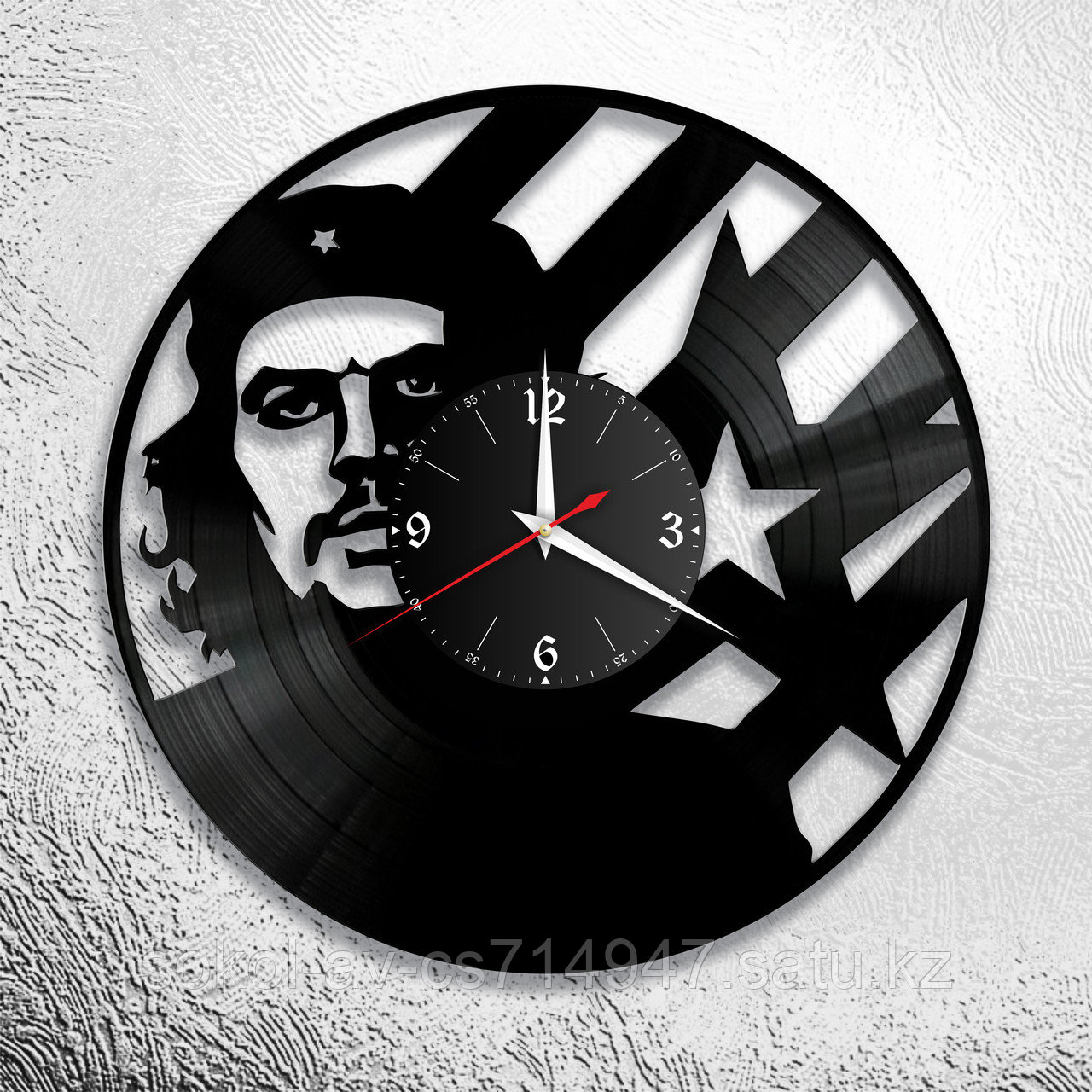 Настенные часы из пластинки Че Гевара Ernesto Che Guevara, подарок фанатам, любителям, 1149