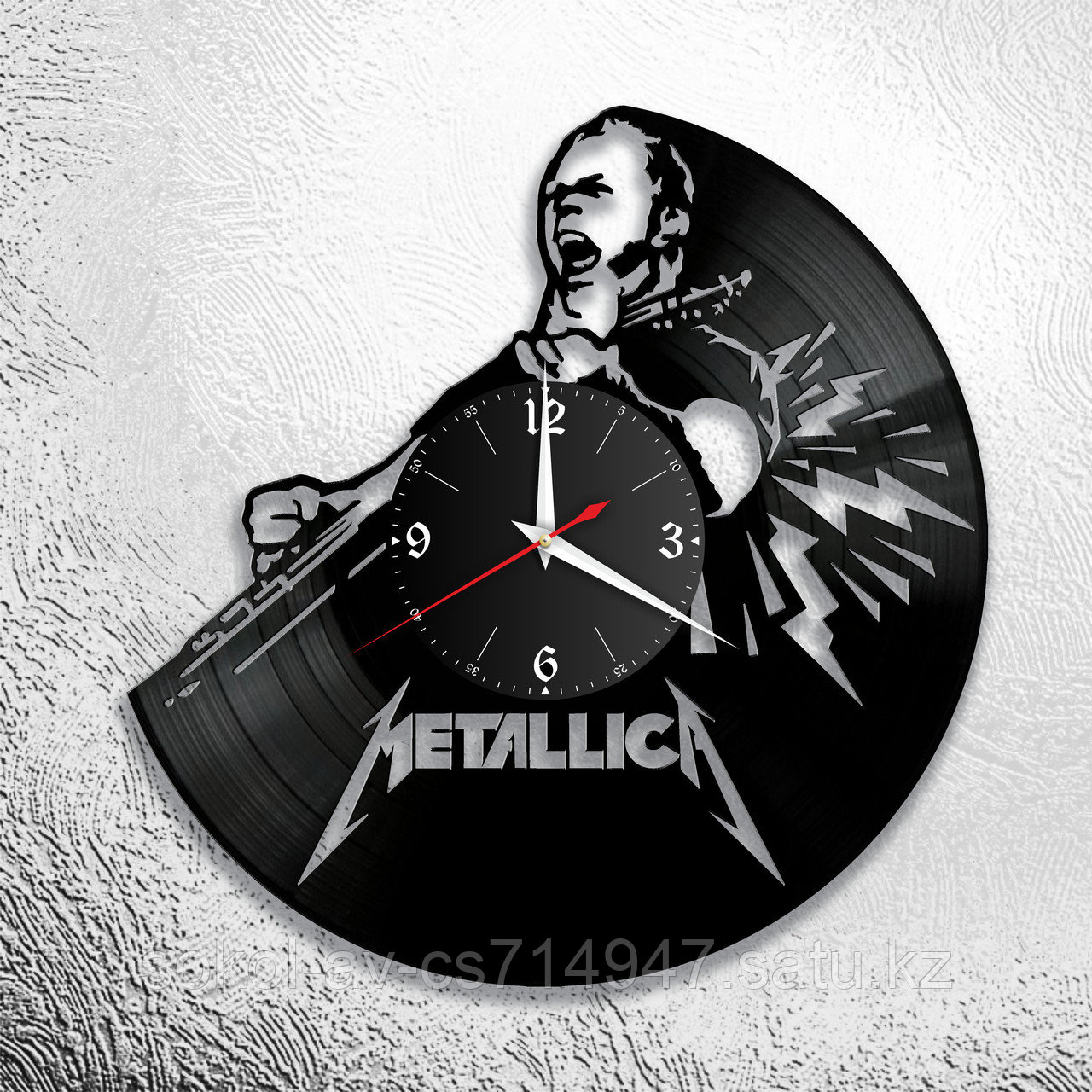 Настенные часы из пластинки, группа Metallica, подарок фанатам, любителям, 1213