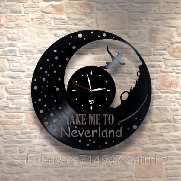 Настенные часы из пластинки Take Me To Neverland, подарок детям в детскую комнату, 0025