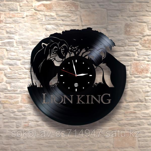 Настенные часы из пластинки, Lion King Король Лев, подарок детям в детскую комнату, 0249
