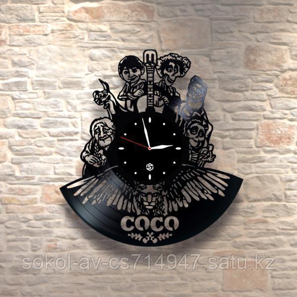Настенные часы из пластинки, Coco Тайна Коко, подарок детям в детскую комнату, 0210