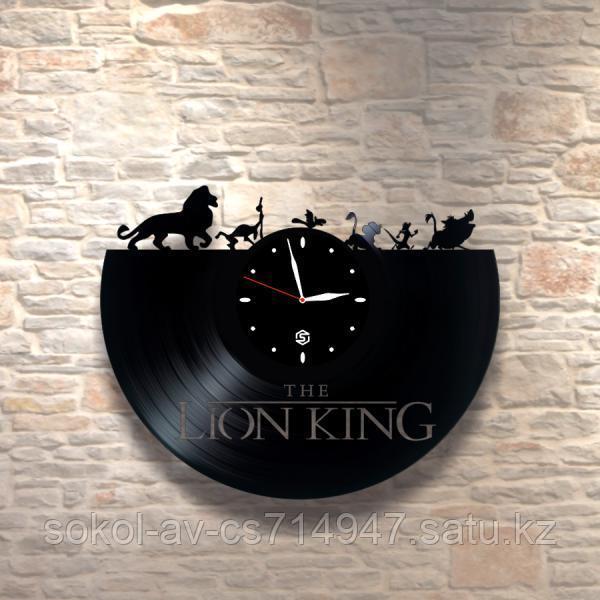 Настенные часы из пластинки, Lion King Король Лев, подарок детям в детскую комнату, 0251