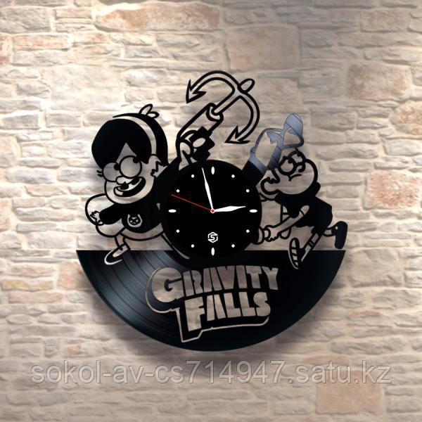Настенные часы из пластинки, Gravity Falls Гравити Фолз, подарок фанатам, любителям, 0232