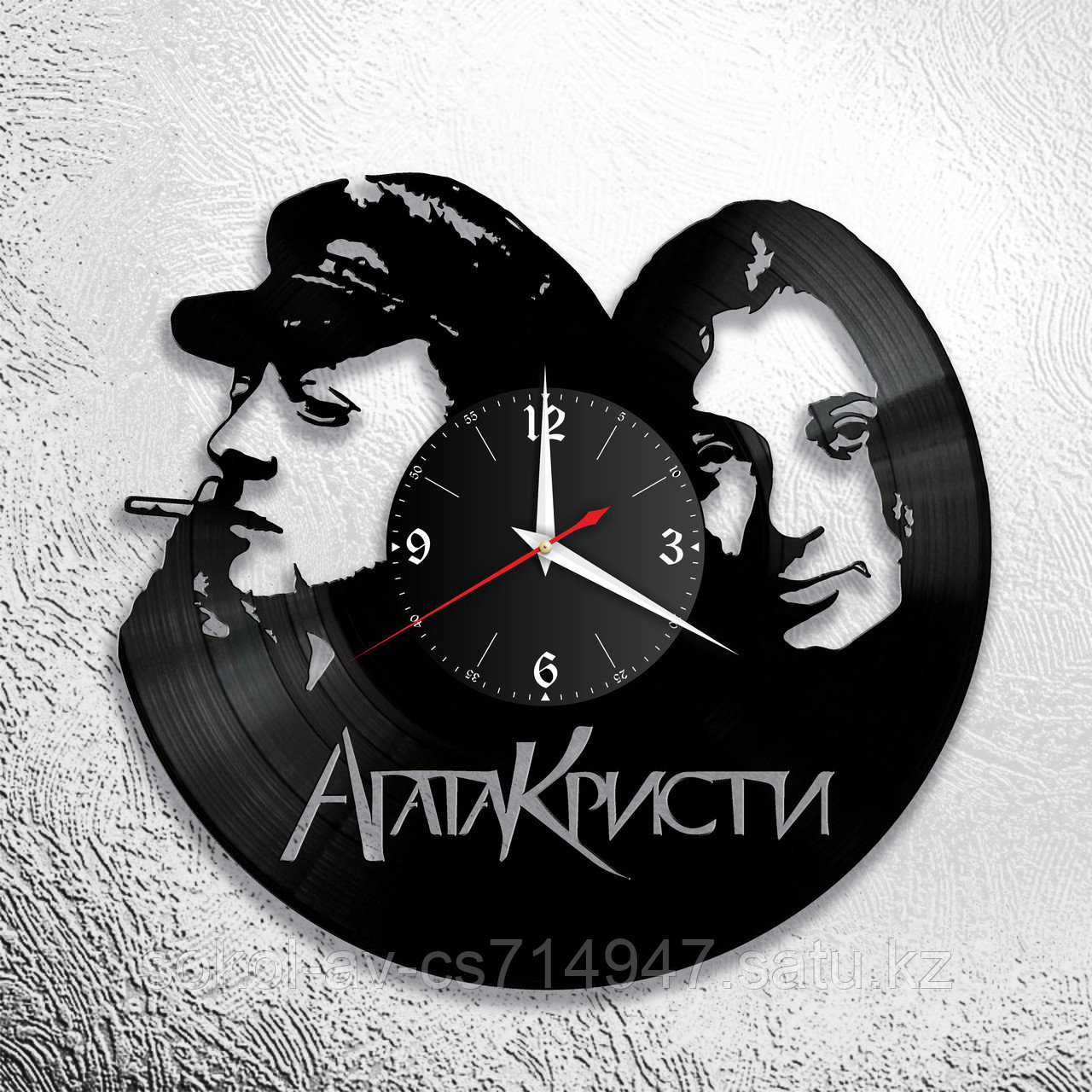 Настенные часы из пластинки, группа Агата Кристи, подарок фанатам, любителям, 0572