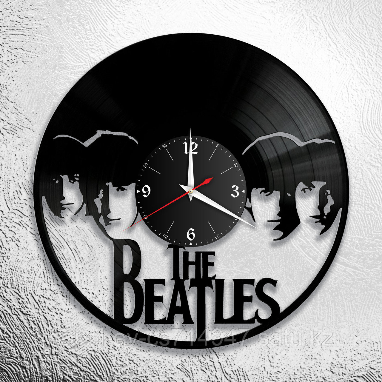 Настенные часы из пластинки, The Beatles Битлз, подарок фанатам, любителям, 0645