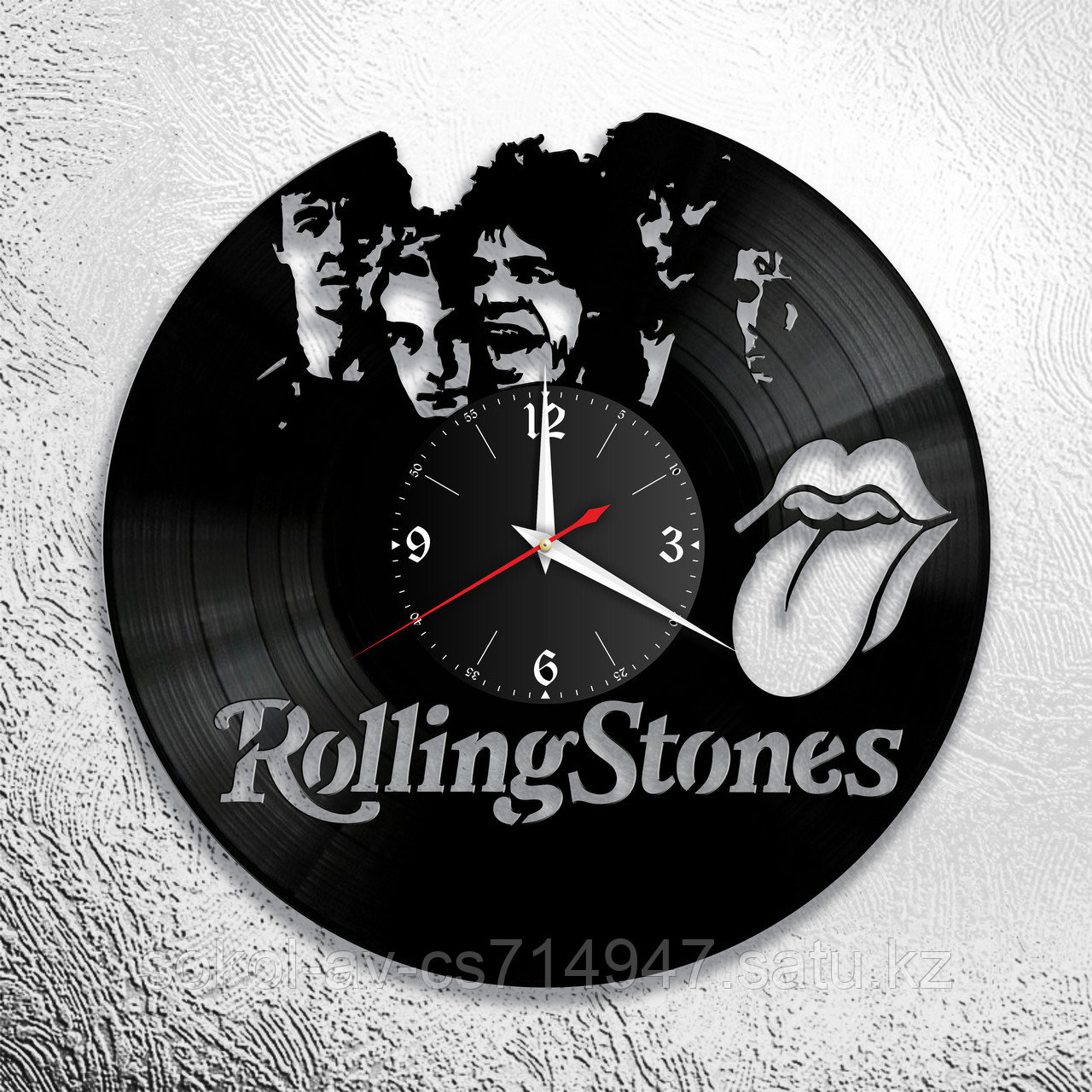 Настенные часы из пластинки, The Rolling Stones Мик Джаггер, подарок фанатам, любителям, 0718
